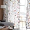 Spring Bird Sun Flower Orchid Retro Voile Sheer Curtains Living Room Window Tulle Curtain Kitchen Bedroom Drapes Home Decor