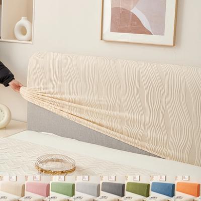 Solid Color Jacquard Headboard Cover Nordic All-inclusive Bed Head Slipcover Super Soft Anti-dust Headboard Covers Home Bedroom