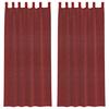 VidaXL Voile Curtains with Rod Pockets 2 Pcs Burgundy Red, Net Curtain, Sheer Curtain, Window Voile, 4102248
