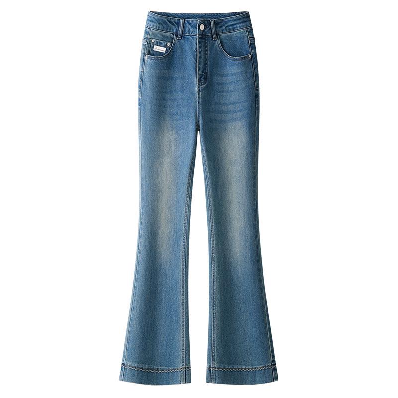 

2025 High-Waisted Slimming Micro Flare Jeans for Women 4XL синий