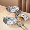 De Rui En Retro Japanese Underglaze Ceramic Olive Boat Plate