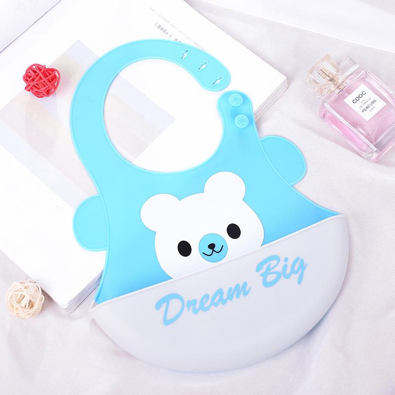 Waterproof Silicone Baby Bib with Food Pocket