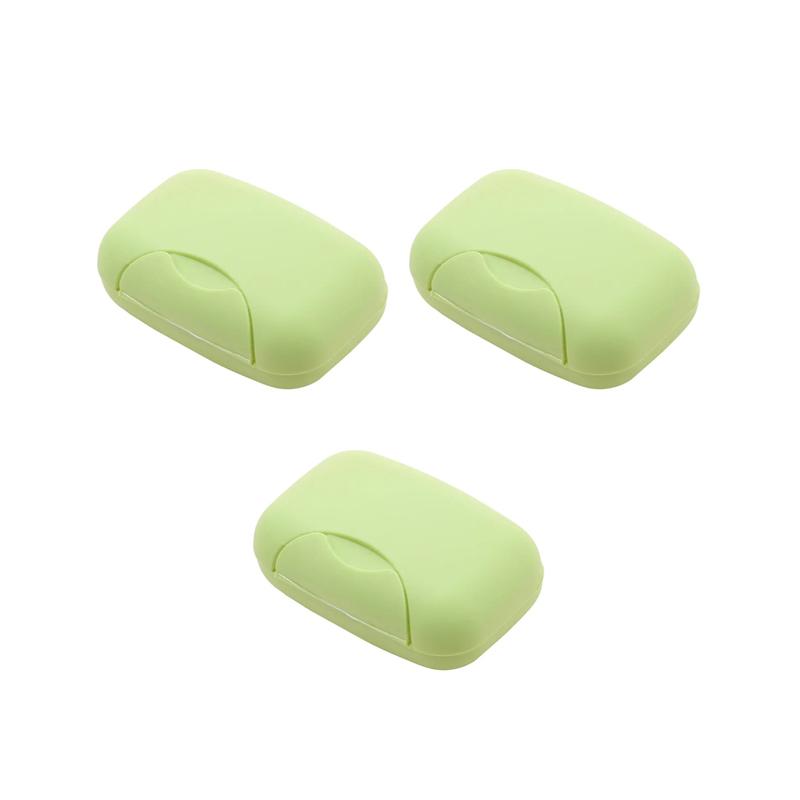 S/L Sizes Portable Travel Soap Box Bathroom Home Plastic Soap Holder Soap-Boxes with Cover Candy Color BXFZH02