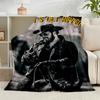 1PC Western Adventure Romance Flannel Blanket Gift, Suitable for Both Men And Women, Soft Ideal for Beds And Sofa, Birthday Or Christmas Gift