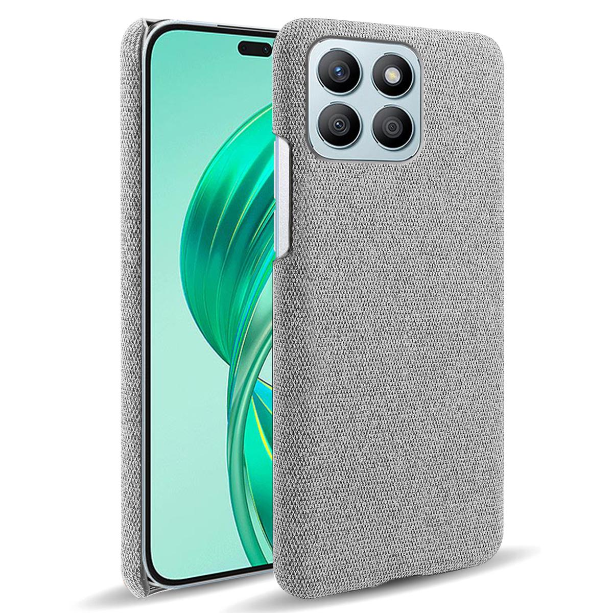 

Для Honor X8b 4G Чехол для телефона Тканевая текстура Защитная задняя крышка Light Grey