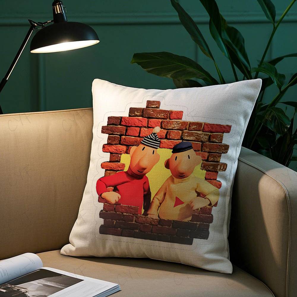 Kwaii Cartoon P-Pat & M-Mat Anime Pillow Case Custom Printed Brushed Fleece Pillow, Baby Skin-Touch, Eco-Friendly Dye-Sublimatio