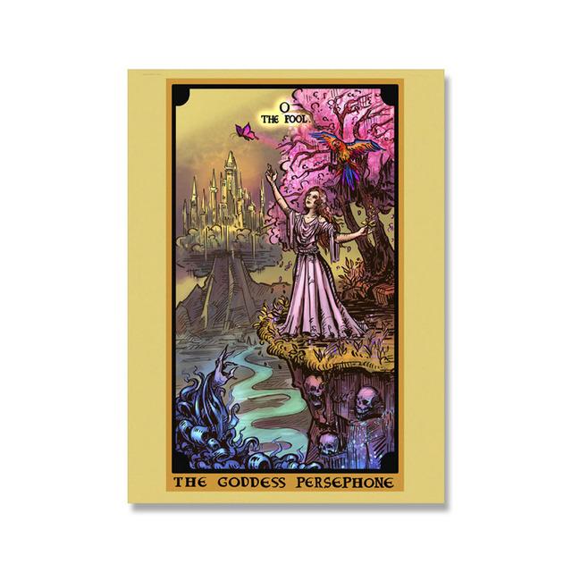 Nordic Abstrakte Die Gerechtigkeit Angst Tarot Wand Bilder Leinwand Malerei Urteil Sonne Teufel Poster Drucke Wohnzimmer Wohnkultur