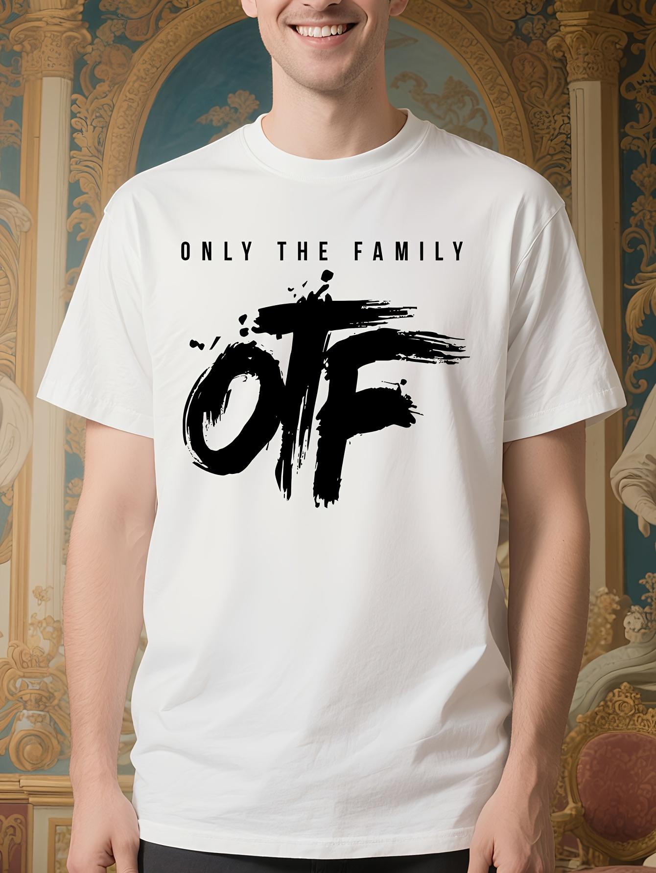 Cotton Tshirt with Bold ONLY THE FAMILY OFF Letter Print ... L