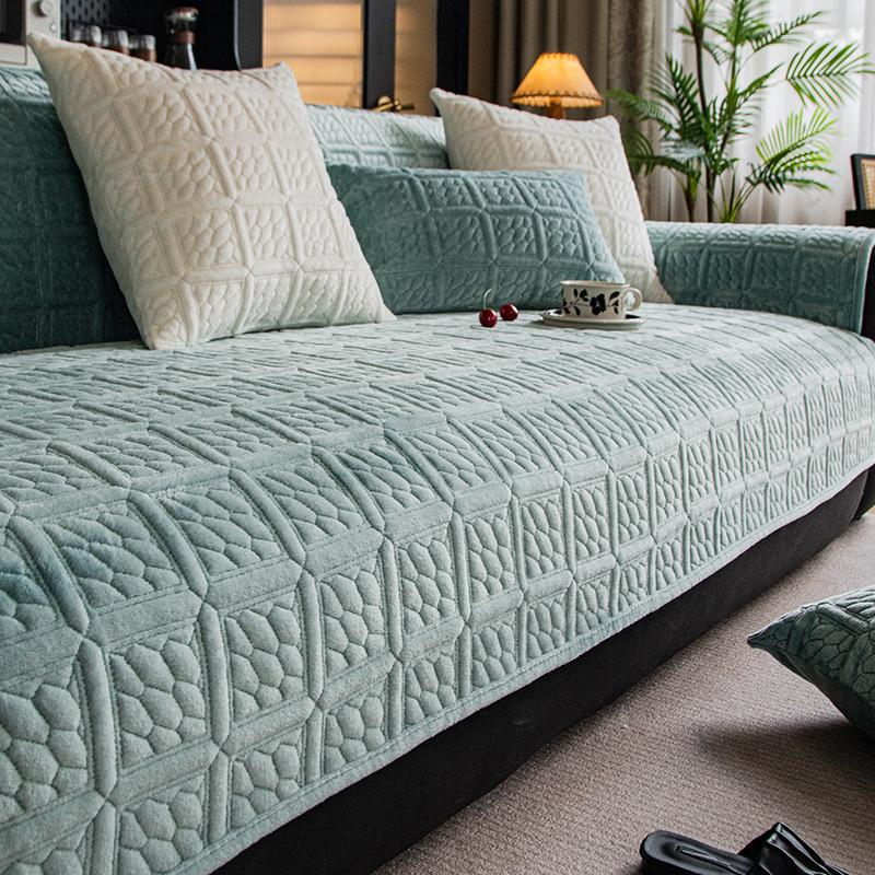 Simple and Thickened Sofa Cover Fabric Anti Slip One-piece Cushion for Autumn and Winter Soft and Delicate Machine Washable