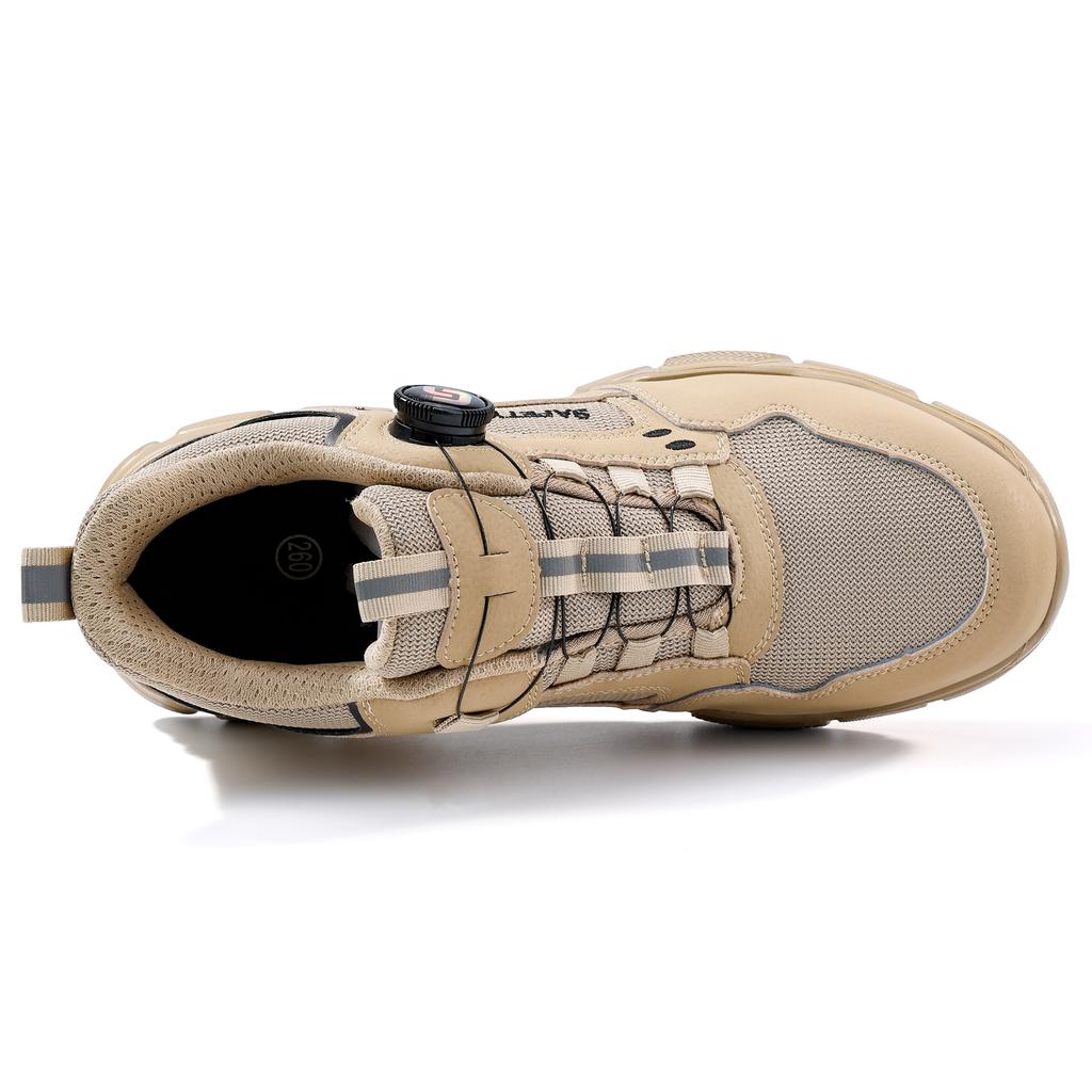 New Rotating Button Men Boots Anti-smash Anti Puncture Safety Shoes Men Work Boots Steel Toe Shoes Security Indestructible Shoes