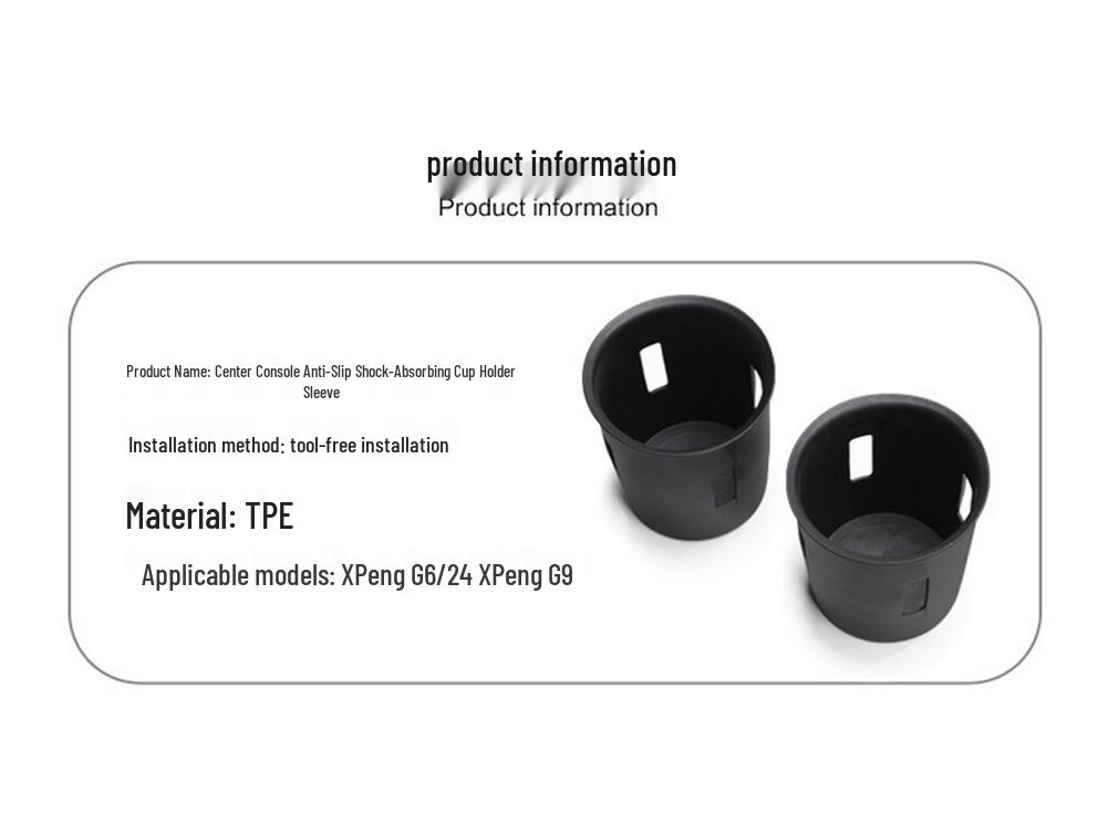 Antypoślizgowa osłona uchwytu na kubek dla 24-25 XPeng G9: Stabilizator napoju i akcesorium do wnętrza