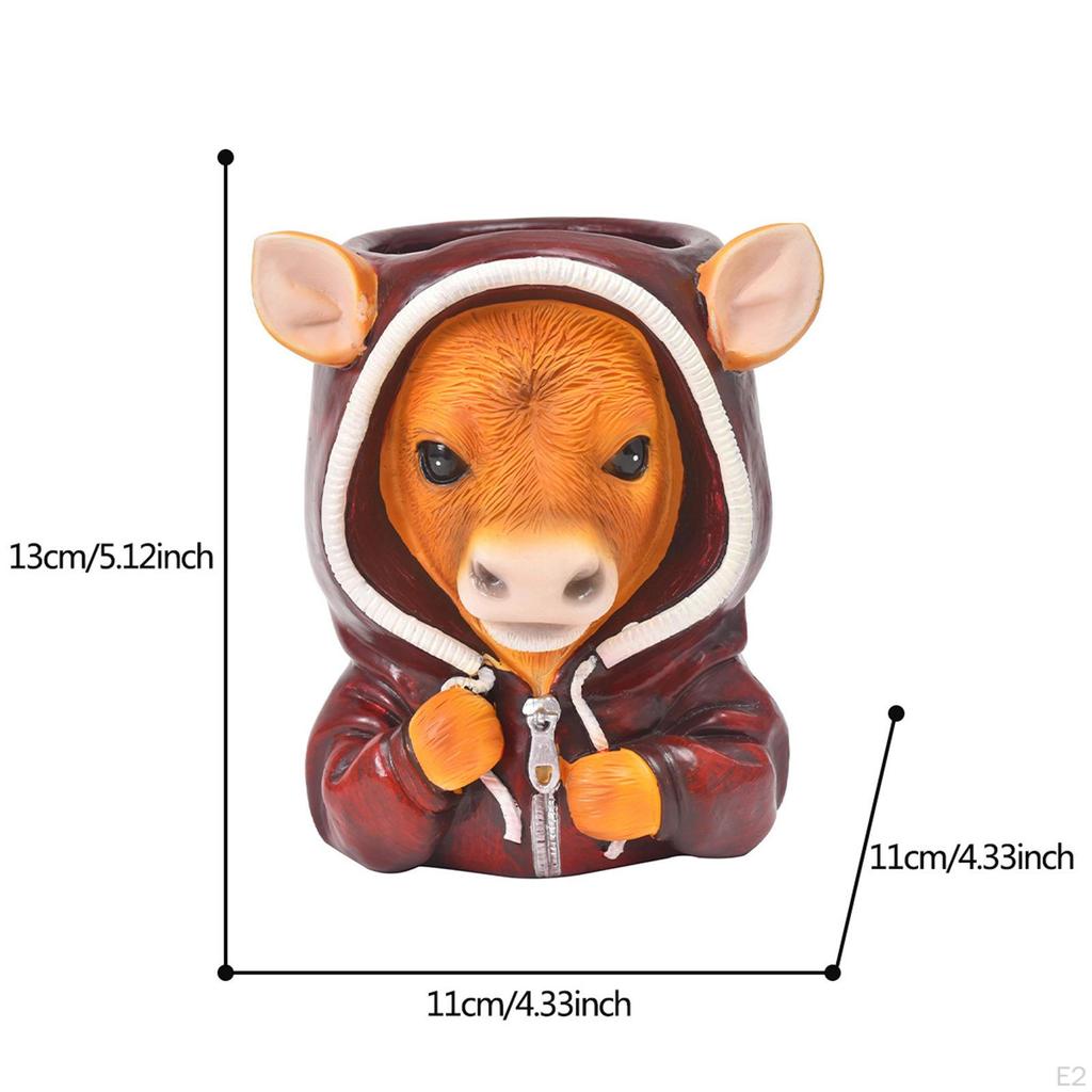 Pot Desk Artwork Flower Container Animal Head Statue Decoration