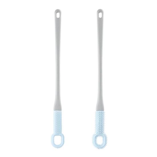 Silikon Fußreinigungsbürste Langer Griff Ergonomisches Design Weiche Borsten Badezimmer Aufhängbare Schrubbbürste Leicht zu Reinigen Fußschrubber