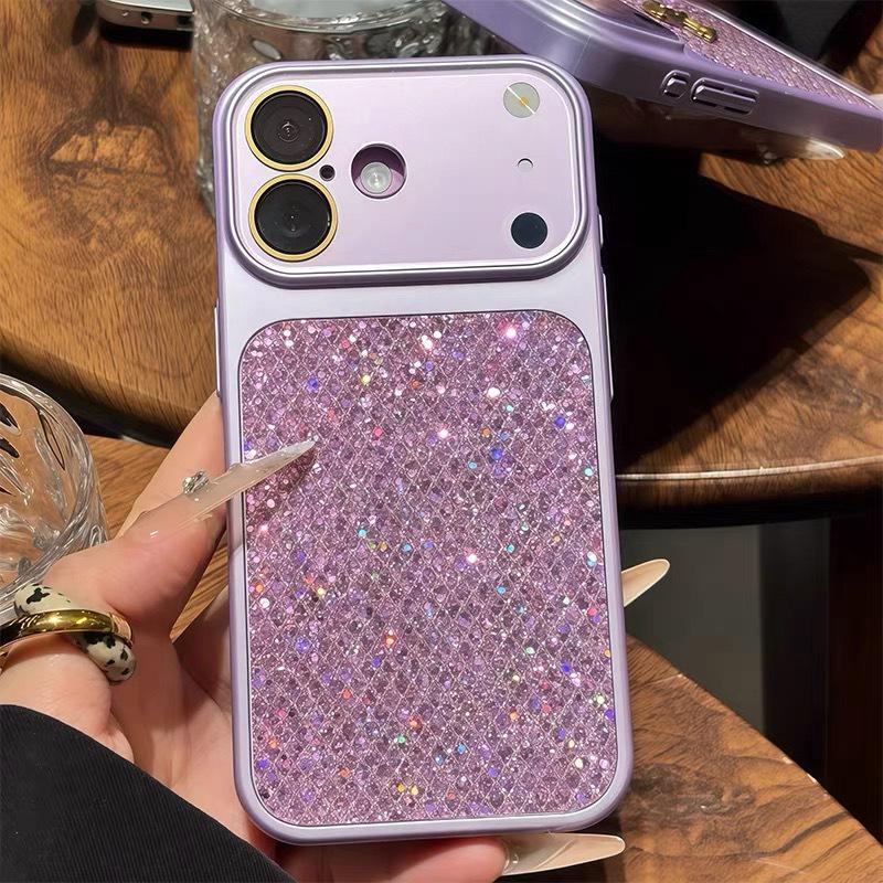 Glitter Rhombus Case for iPhone 17 Pro Max: High-Grade Protection with iPhone 16 Feel