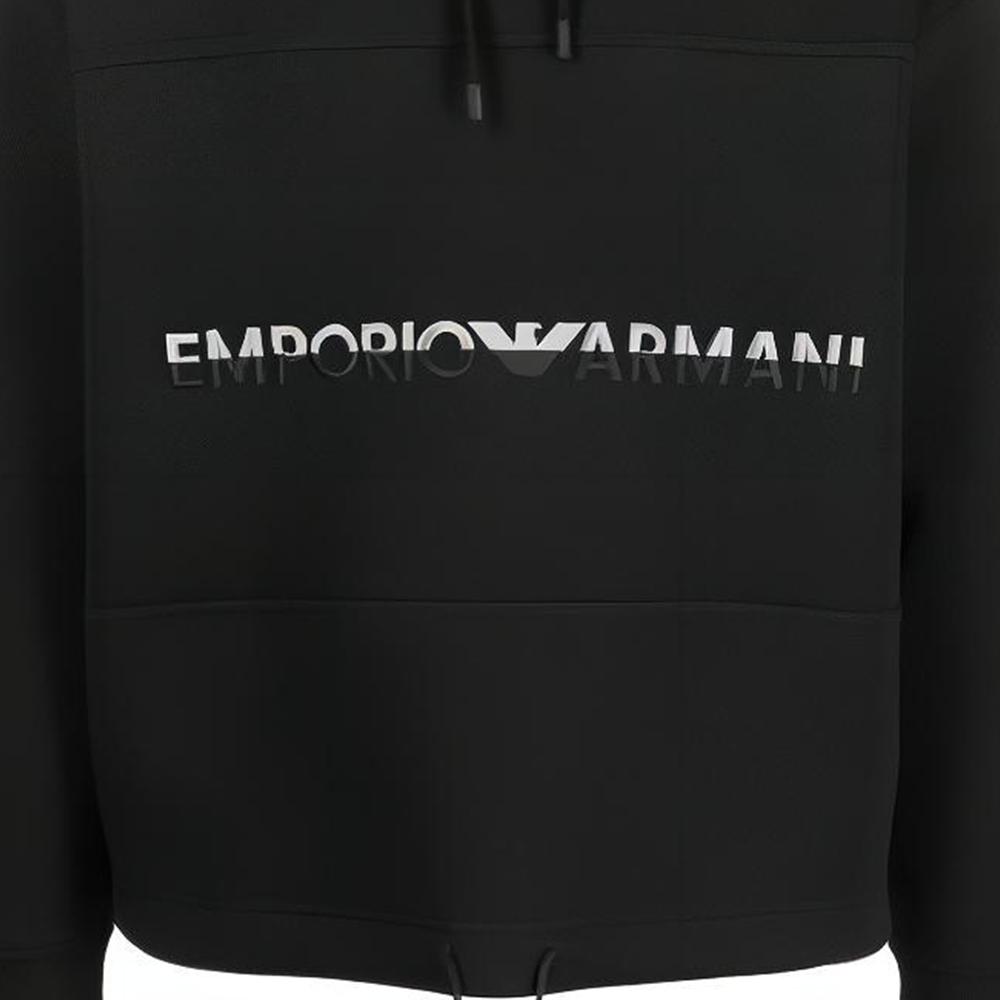 Emporio Armani Baumwoll-Kapuzenpullover mit Logo-Stickerei 6R1MCM-1JHSZ-0999