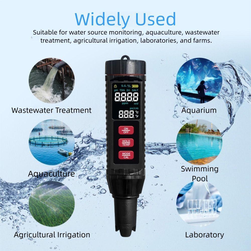 Waterproof Household Water Test Pen Multifunction PH Tester Durable Digital PH Meter  Hospitals