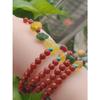 Damen Südliches Rot Mehrfachwickel 108-Perlen-Armband mit Hetian-Jade & Bernstein - Ethno-Schmuck für Männer & Frauen.
