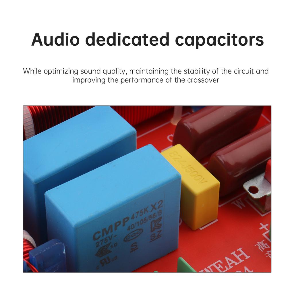 400W Adjustable 4-8 Ohm 3 Way HiFi Speaker Crossover 1 High 2 Low Frequency Divider Professional Audio System