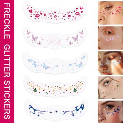 Waterproof Christmas Face Sticker Cartoon Carnival Party Valentine'S Day Makeup Tattoo Sticker Cute