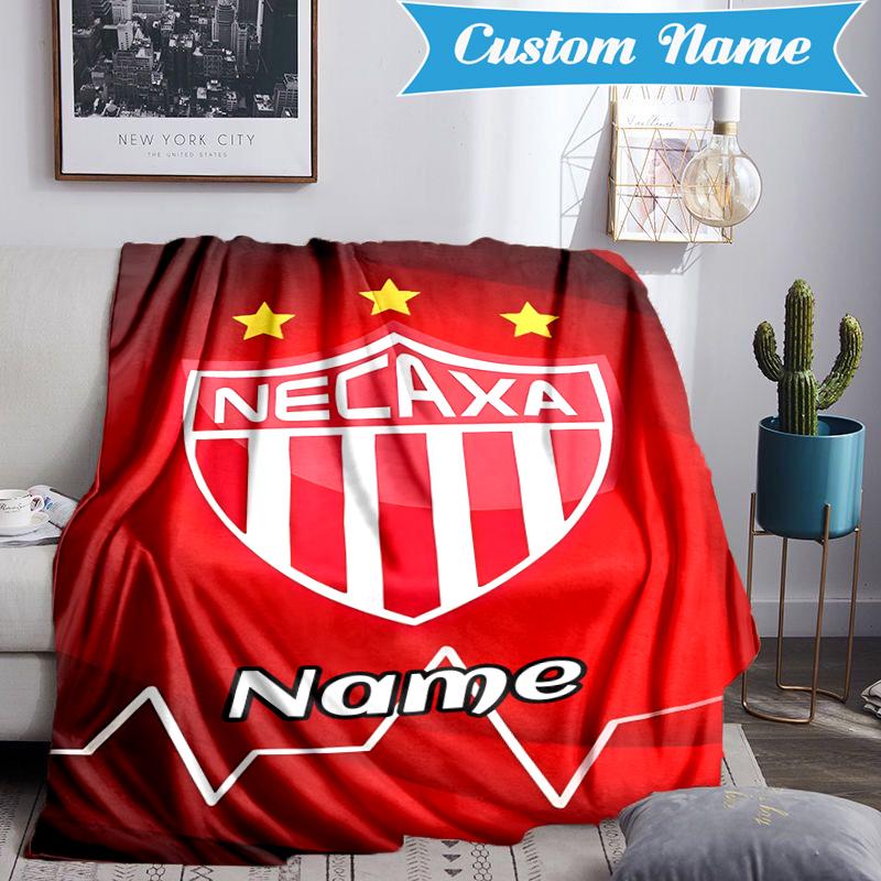Custom Name NECAXA Team Crest Design Blanket Lightweight Ideal Bedding Blanket Perfect for Travel, Camping, Living Rooms, Sofas, Christmas gift