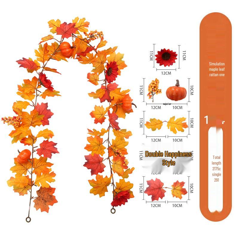 Skladem Podzimní a Halloweenská dekorace z javorových listů pro Vánoce a Den díkůvzdání