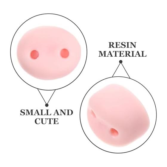 100pcs Pig Nose Resin Parts Durable Noses for Crochet Nose Stuffed Animals Animal Craft DIY Doll Making Supplies
