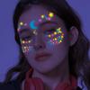 Gesichtstattoo Aufkleber Schmetterling temporäres Tattoo Wasserdicht 4 Bögen UV-Fluoreszenz Temporär Für Frauen Hohe Qualität
