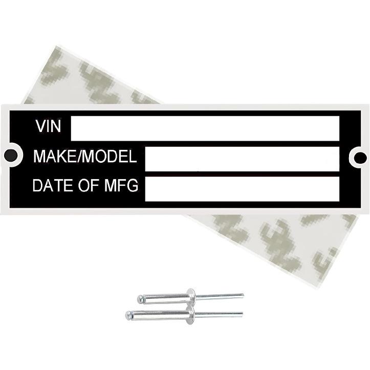 Vin Plates for Trailers, Vin Plate,Blank Aluminum Vin Plate Replacement,Trailer Vin Plate Replacement,Vin Tag,Vin Number Plate Replacement! (P01) (4 4    1.38