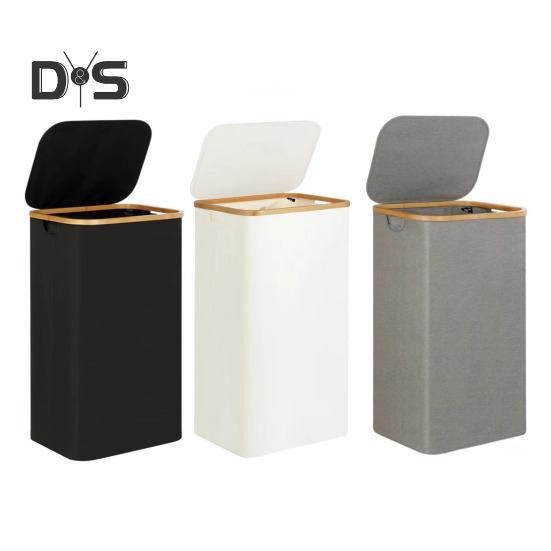 Laundry Hamper with Inner Pocket Large Capacity Moisture-Resistant Foldable Design Dirty Clothes Hamper Slim Laundry Basket