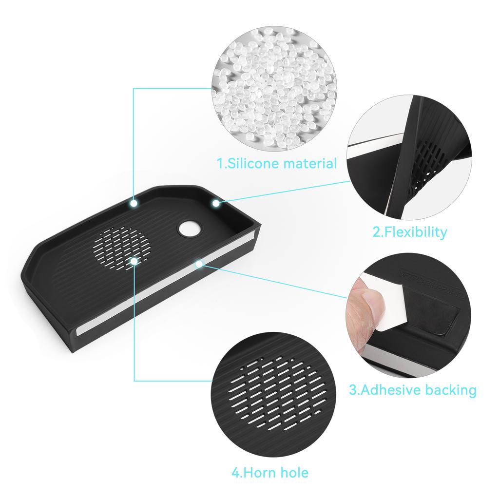 RHD for Toyota Land Cruiser Prado 2024 250 Car Dashboard Tray Center Console Hidden Storage Box Behind Screen Tidying