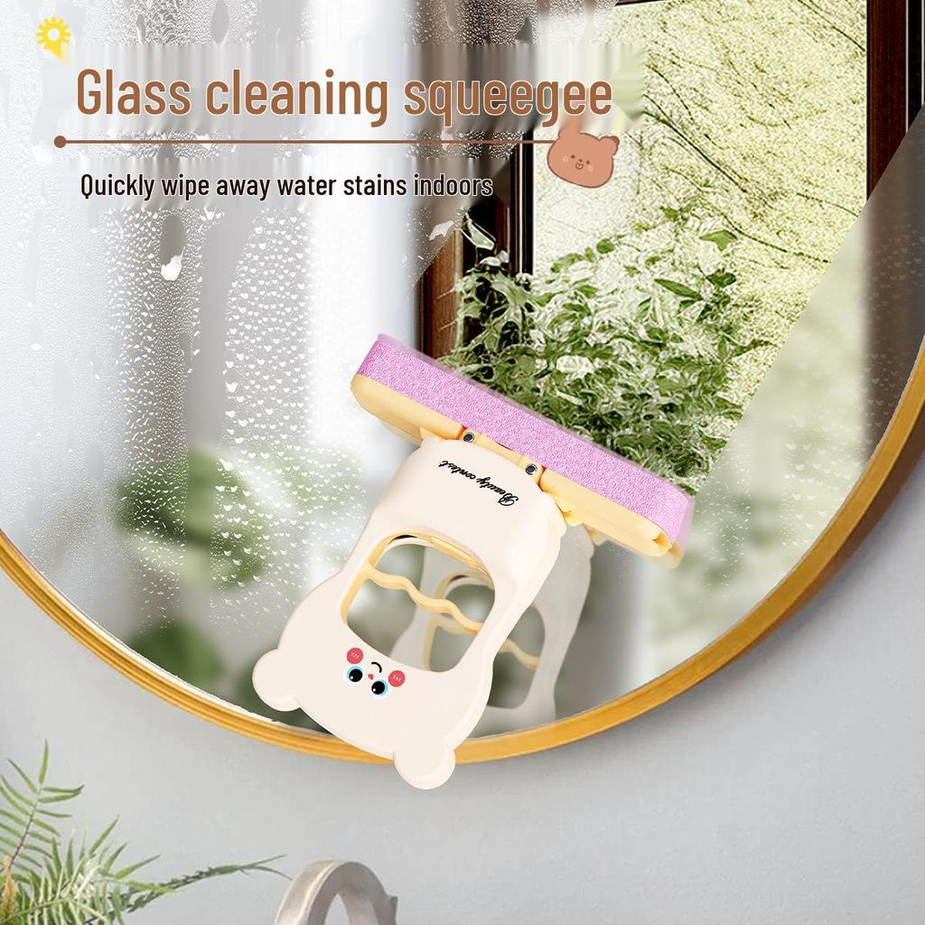 No-Wash Cartoon Bear Mini Mop for Household Bathroom & Desktop Cleaning