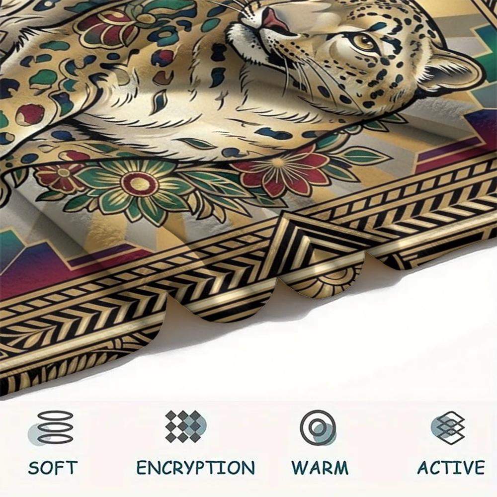 Snow Leopard Animal Print Flannel Blanket, High quality Comfortable for All Seasons, Home Decor, Warmth and Comfort, Perfect for Christmas Gifts110