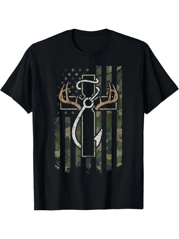 

Охота Рыбалка Вера - Христианская Футболка Охотника Рыбака Камуфляж США 4XL