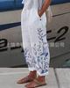 2025 Amazon's New Temperament Commuter 3D Digital Printing, Cotton and Linen Simple Crimped Casual Pants Can Be Printed