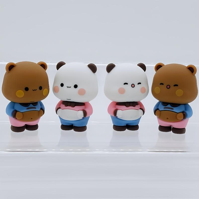 Bubu Dudu Desktop Figurines Cute Yier Panda Bear Anime Figures Car Accessories Home Decoration Home Decor Cartoon Ornaments