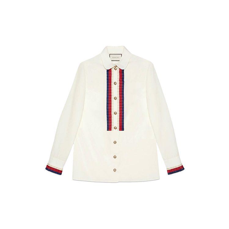 Gucci Shirts Women's White Lapel Moderate Shirt 451007-ZIK21-9220