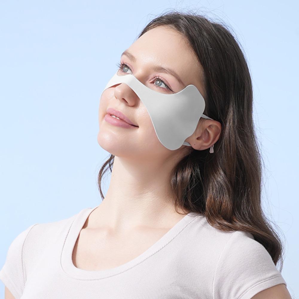 

Nylon Ice Silk Sunscreen Mask Thin Face Gini Mask Elastic Summer Face Cover Sports светло-серый