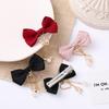 1 Pair Set Bow Hairpin Red Love Pendant Pair Clip Girl Heart Cute Hairpin Ponytail Hair Accessories Female Hair Clips for Women