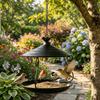 Multi-purpose Large Capacity Iron Bird Feeder Rainproof Windproof Hanging Bird Feeder Rustproof Bird Feeding Station Courtyard