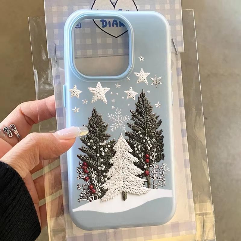 

Christmas Tree Print Phone Case for Samsung Galaxy S25 S24 S23 Ultra Plus FE A56 A54 A50 A35 A33 A32 A25 A24 4G 5G Soft Cover A33 5G