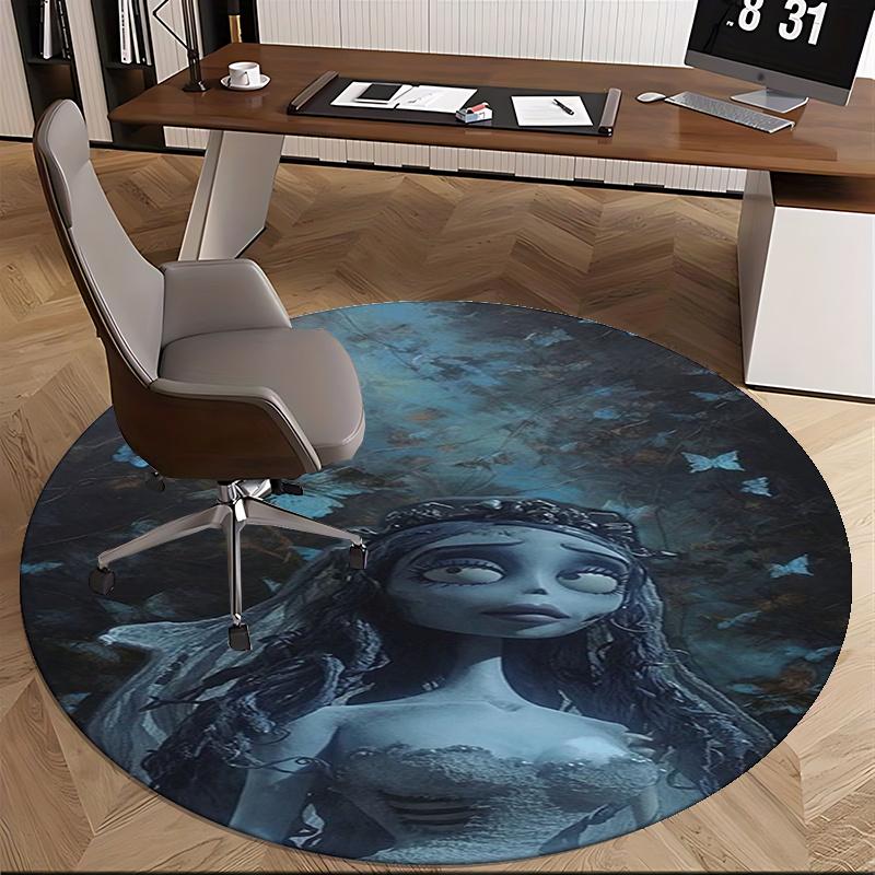 Corpse Bride Chair Mat - Round Carpet for Home Decor, Office Use, Bedroom, Living Room, Gift Idea0193b