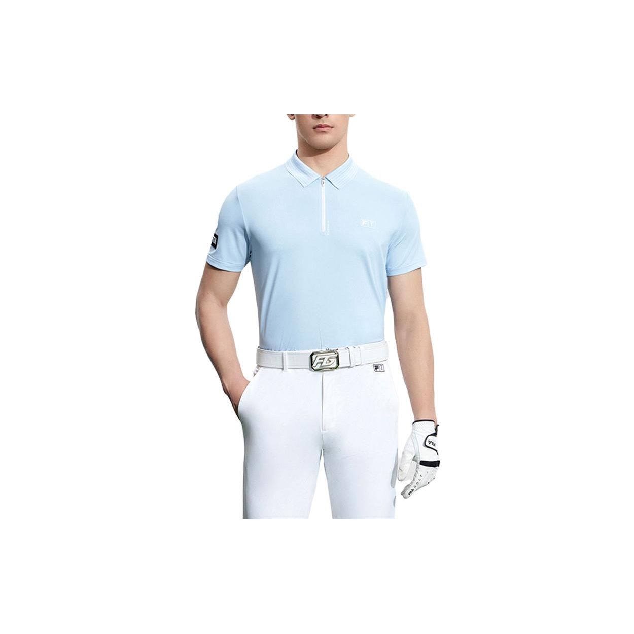 

FILA Striped Golf Elite Short Sleeve Polo Shirt Men tops Navy-Blue A11M335108F-LB L