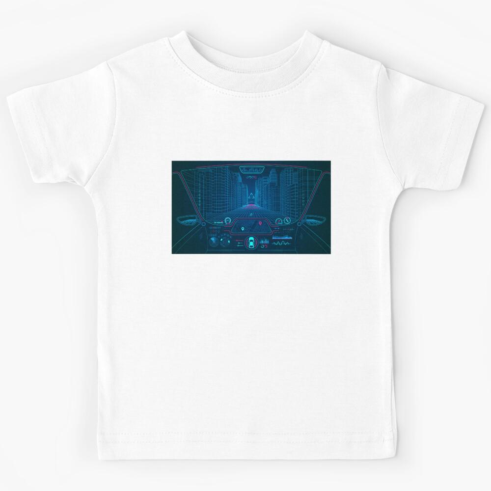 cyber smart car AI interface Kids T-Shirt 120