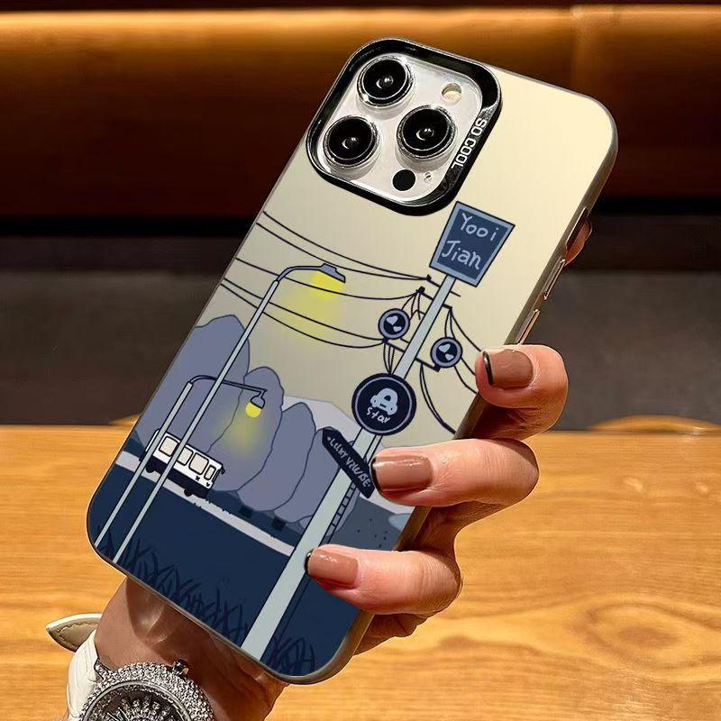 

Silver Railway Scenery Phone Case for Apple 17 Pro Max, 16/15, 14 New, 13/12, and 8P 17