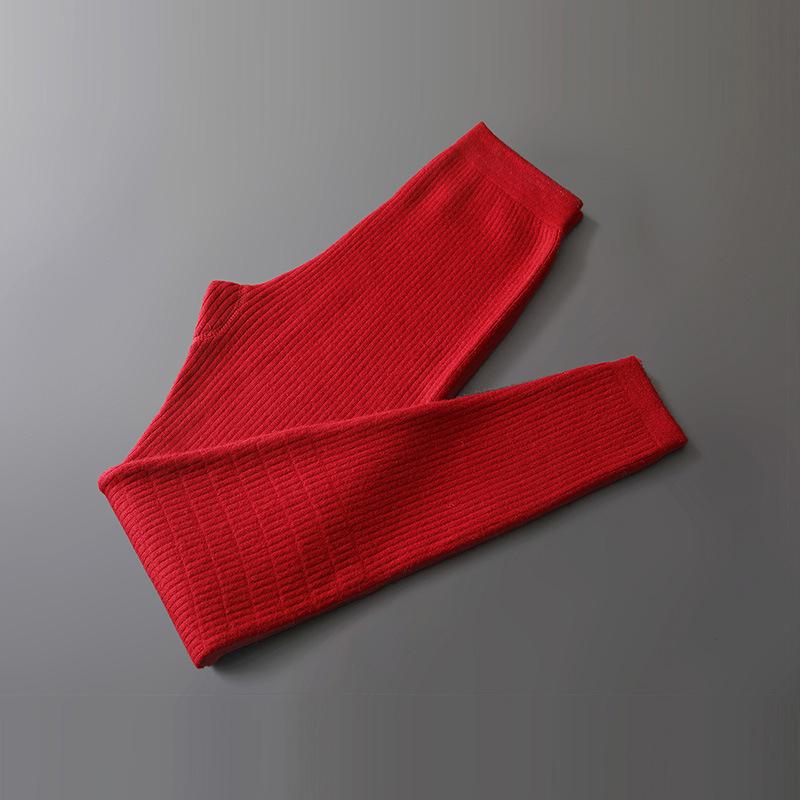 

Women s Wool Warm Striped Double-Layer Pants - 2025 New Autumn/Winter Collection Double Extra Large