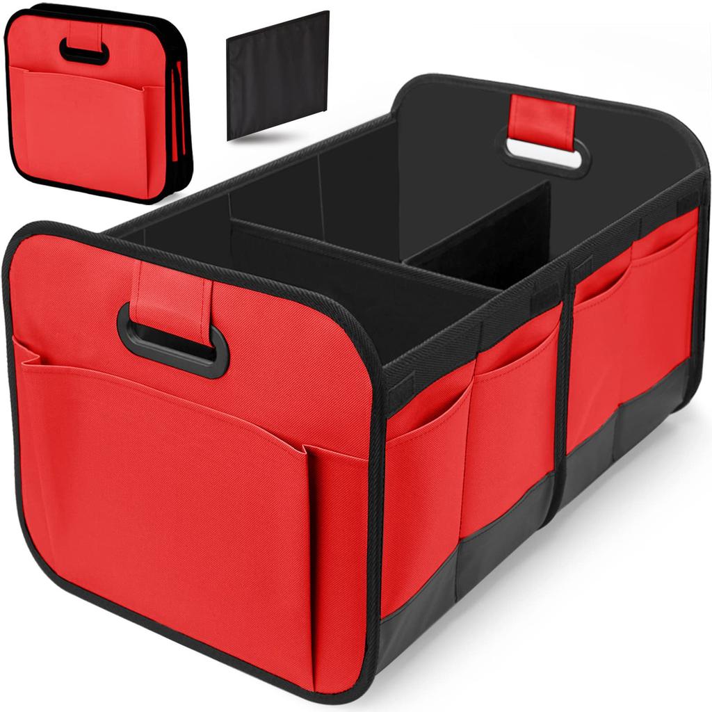 Opvouwbare auto-kofferbak organizer met meerdere compartimenten, waterdicht opbergrek, 600D Oxford polyester, universele auto-opbergtas
