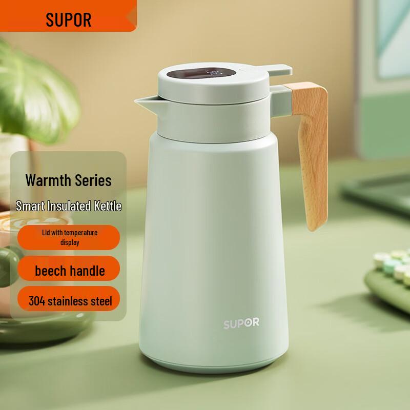 SUPOR 1.8L 304 Stainless Steel Smart Temperature Display Vacuum Insulated Pot