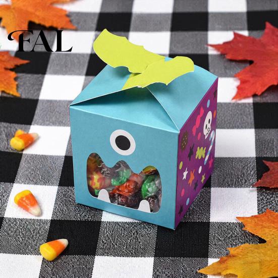 Creative Holiday Souvenir Boxes Cute Halloween Treat Boxes, Party Candy for Cookie Goodie Snack Packaging Containers Gift Packaging, Small Cardboard