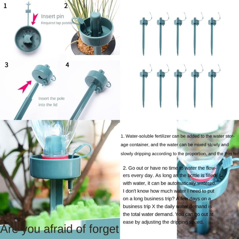 Set of 10 Self Timing Plant Waterers Multifunction Practical Gardening Household for Garden Yard Lawn Patio Watering