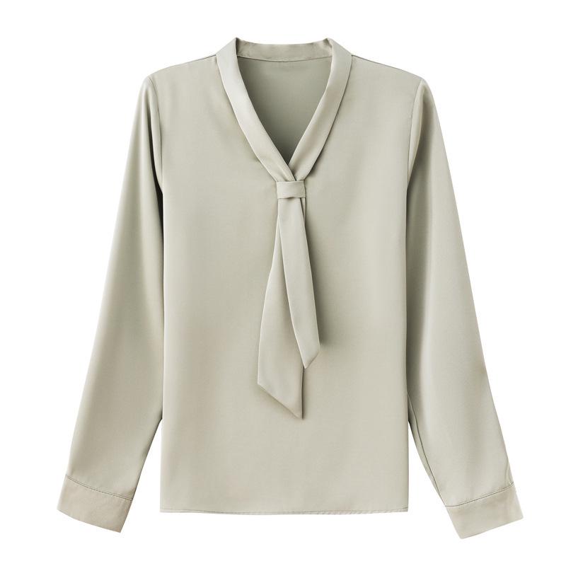 Camicia Formale da Donna a Maniche Lunghe in Seta di Gelso per Primavera/Autunno 2025